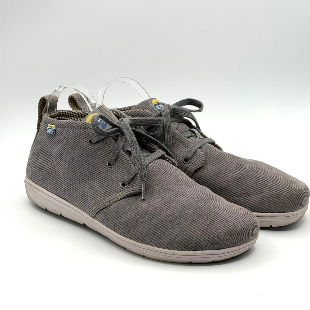 Lems Boulder Chukka Unisex M13 W14.5 Grey Corduroy Minimalist Boots MOON DUST